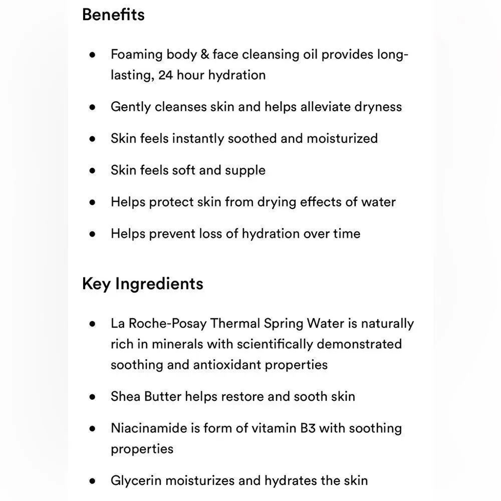 $5 🌙 La Roche Posay Lipikar AP‎ Gentle Cleansing Oil Face & Body 🆕